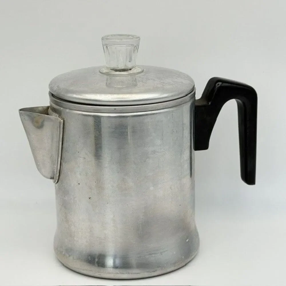 Vintage Century Aluminum Ware Stove Top Coffee Pot Percolator 5 Cup Camping USA